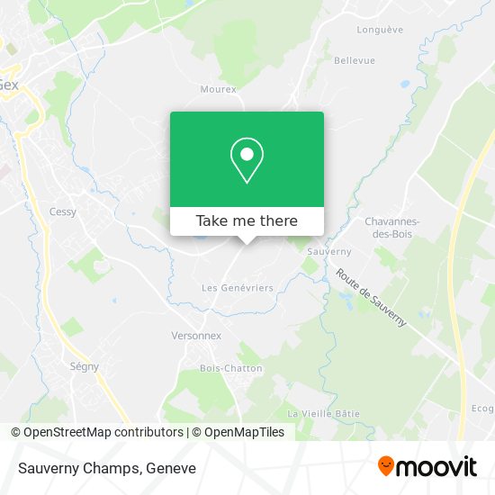 Sauverny Champs map