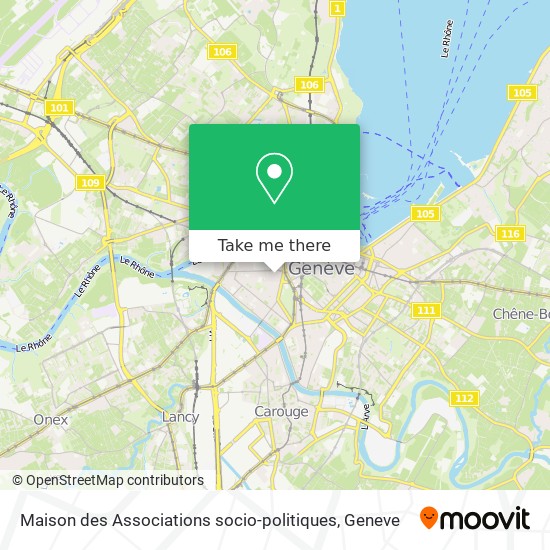 Maison des Associations socio-politiques map