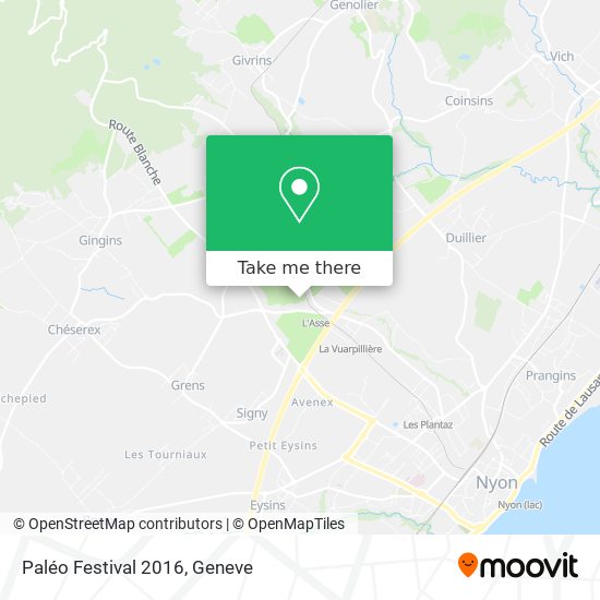 Paléo Festival 2016 map