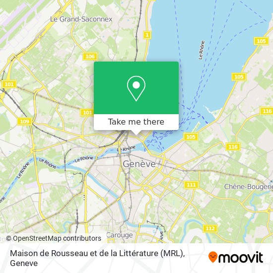 Maison de Rousseau et de la Littérature (MRL) Karte