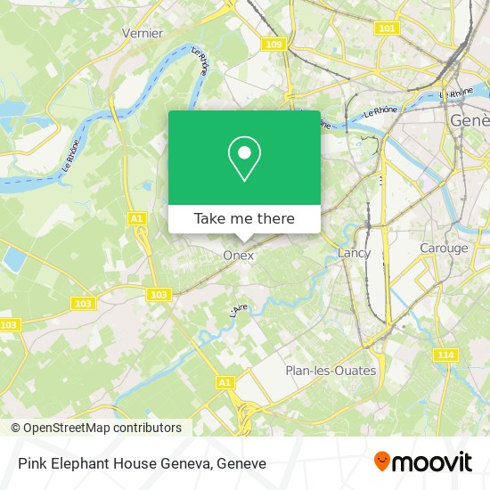 Pink Elephant House Geneva map
