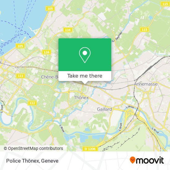 Police Thônex Karte