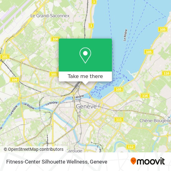 Fitness-Center Silhouette Wellness Karte