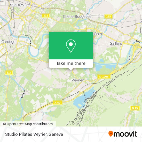 Studio Pilates Veyrier map