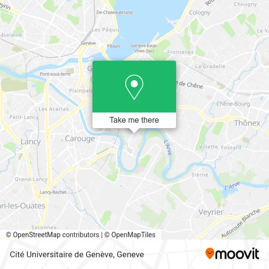 Cité Universitaire de Genève map