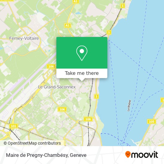 Maire de Pregny-Chambésy Karte