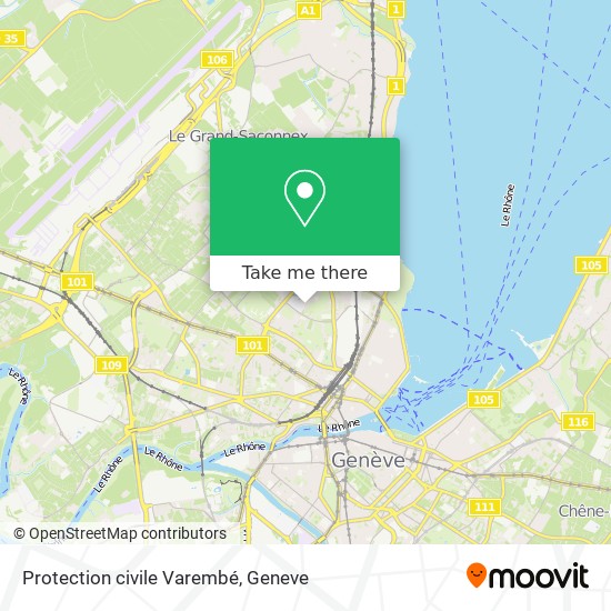 Protection civile Varembé map