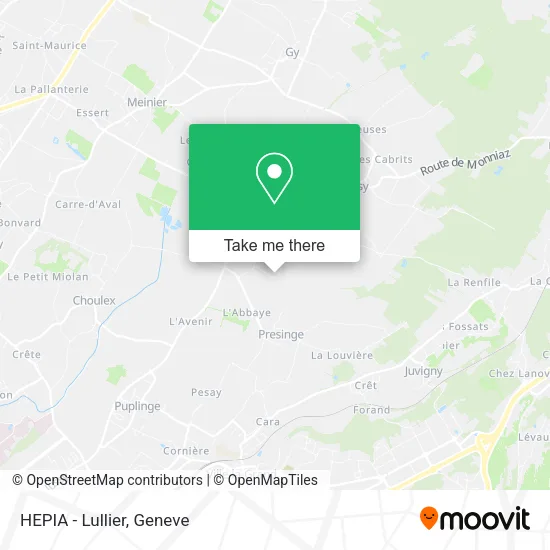HEPIA - Lullier map
