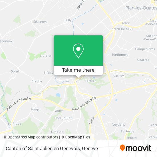 Canton of Saint Julien en Genevois map