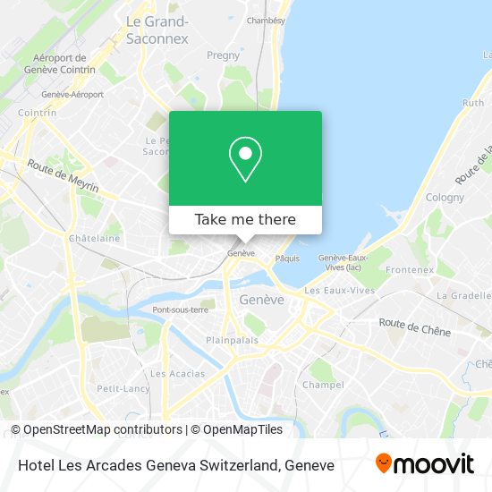 Hotel Les Arcades Geneva Switzerland map