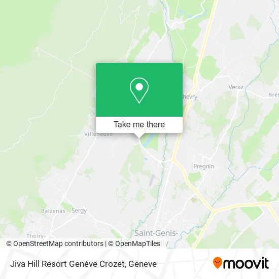 Jiva Hill Resort Genève Crozet map
