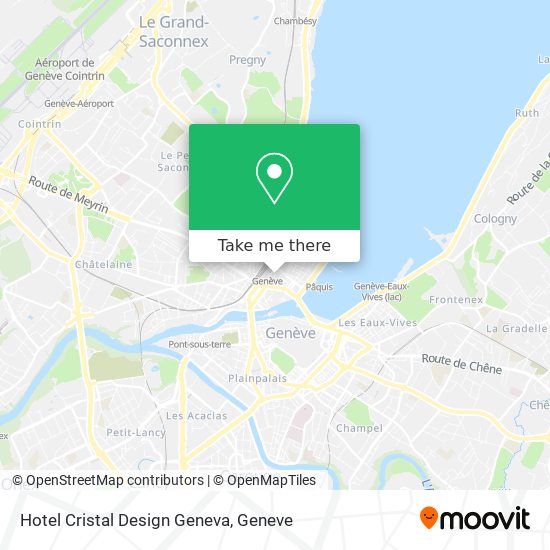Hotel Cristal Design Geneva map
