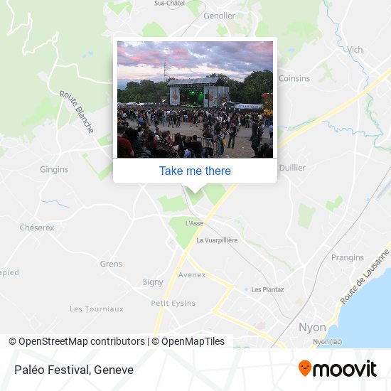 Paléo Festival Karte