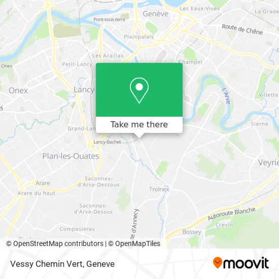 Vessy Chemin Vert map