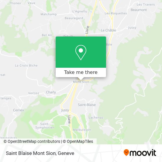 Saint Blaise Mont Sion Karte