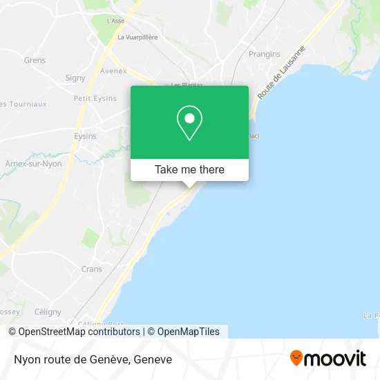 Nyon route de Genève map