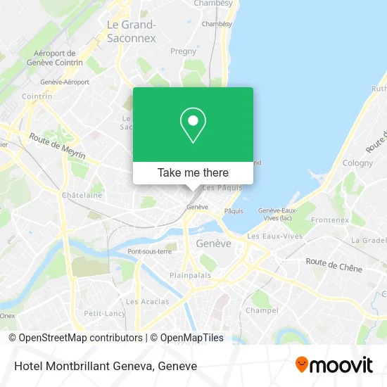 Hotel Montbrillant Geneva map