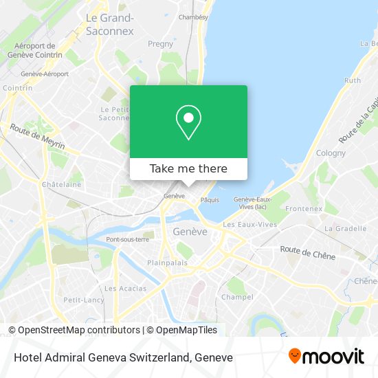 Hotel Admiral Geneva Switzerland map