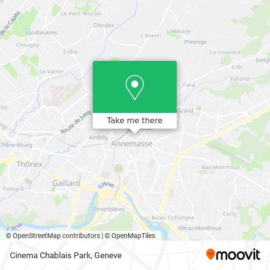 Cinema Chablais Park map