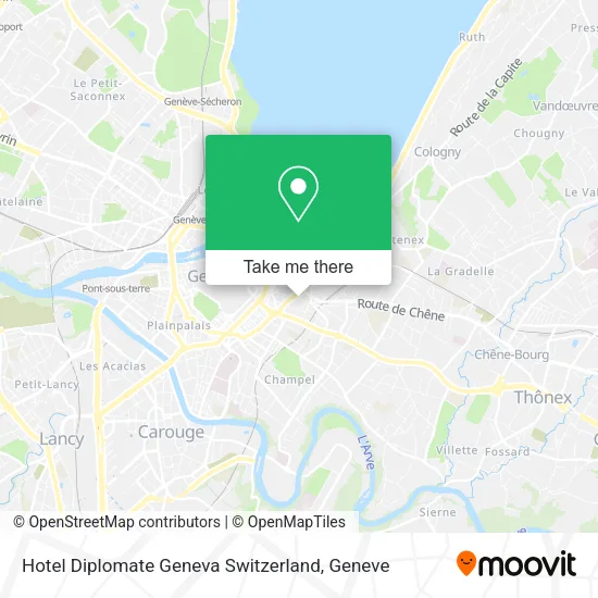 Hotel Diplomate Geneva Switzerland map