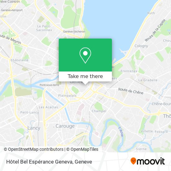 Hôtel Bel Espérance Geneva map