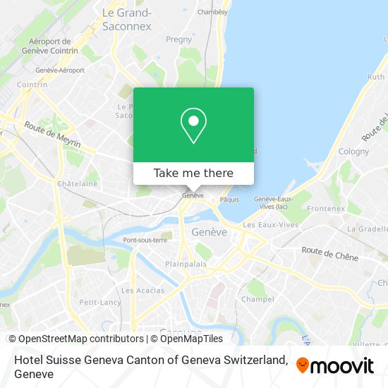 Hotel Suisse Geneva Canton of Geneva Switzerland Karte