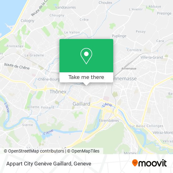 Appart City Genève Gaillard map