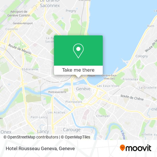 Hotel Rousseau Geneva map