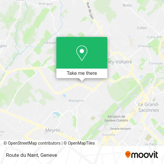 Route du Nant map