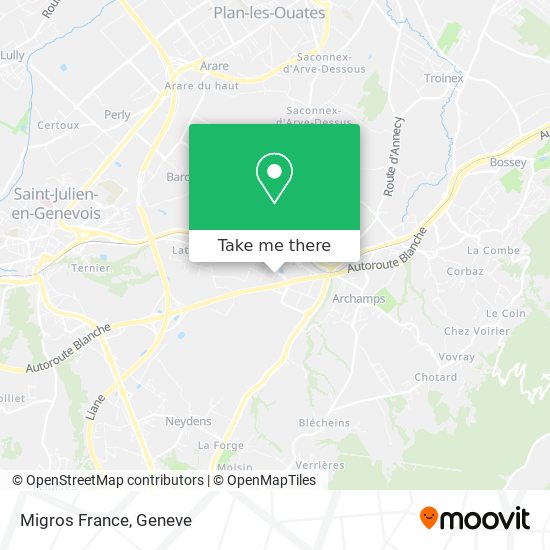 Migros France map