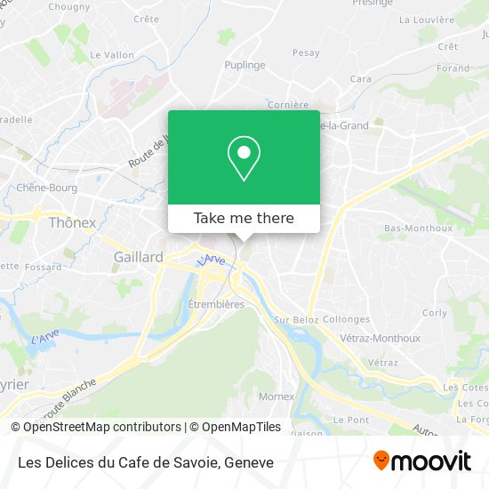 Les Delices du Cafe de Savoie map