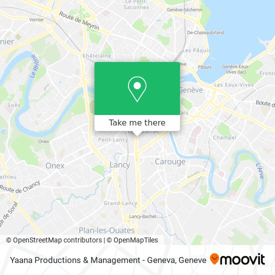 Yaana Productions & Management - Geneva map