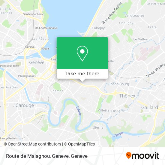 Route de Malagnou, Geneve map