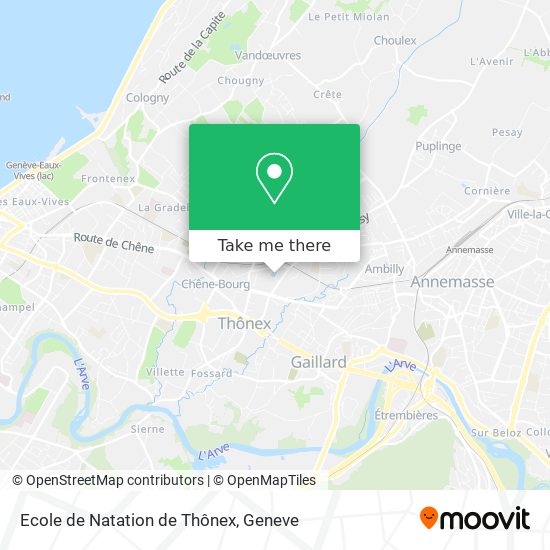 Ecole de Natation de Thônex map