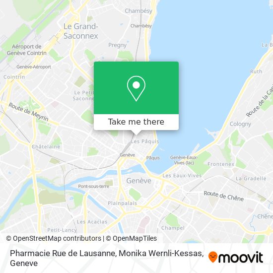 Pharmacie Rue de Lausanne, Monika Wernli-Kessas map