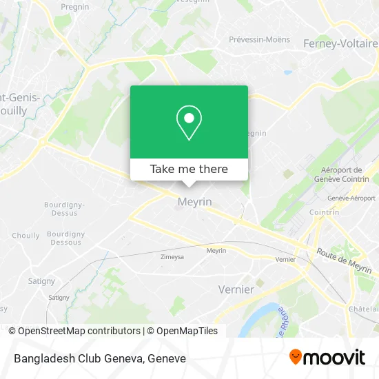 Bangladesh Club Geneva map