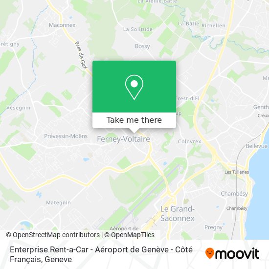 Enterprise Rent-a-Car - Aéroport de Genève - Côté Français map