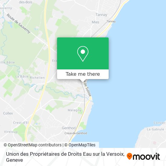 Union des Propriétaires de Droits Eau sur la Versoix map