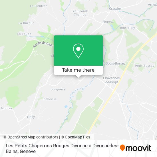 Les Petits Chaperons Rouges Divonne à Divonne-les-Bains map