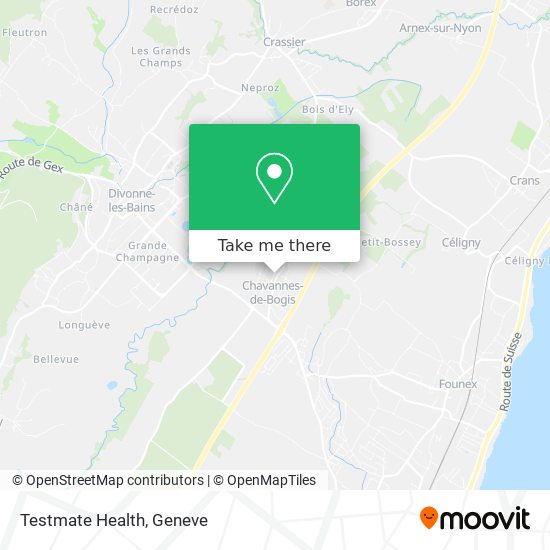 Testmate Health map