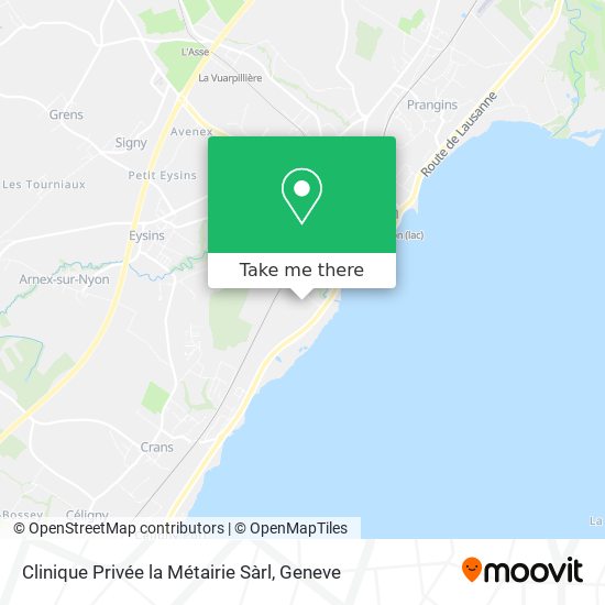 Clinique Privée la Métairie Sàrl map