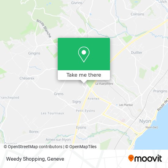 Weedy Shopping map