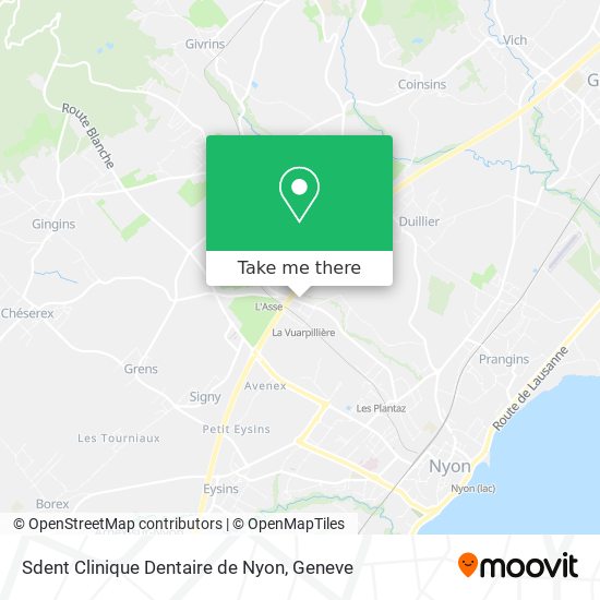 Sdent Clinique Dentaire de Nyon map