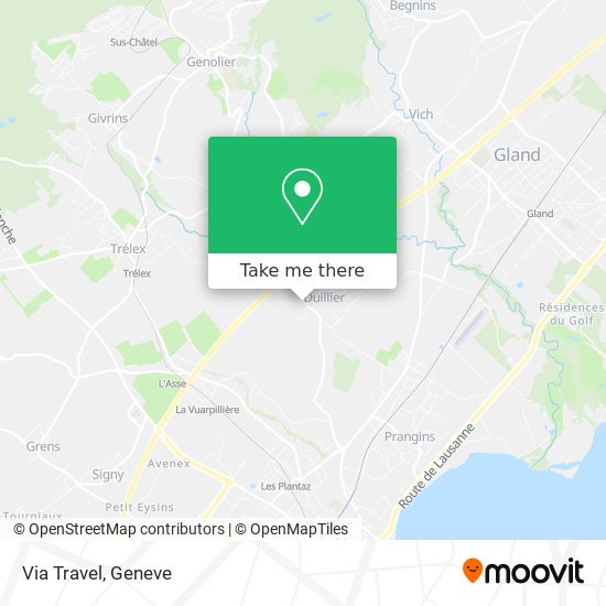 Via Travel map