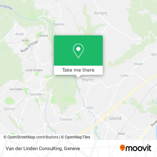 Van der Linden Consulting map