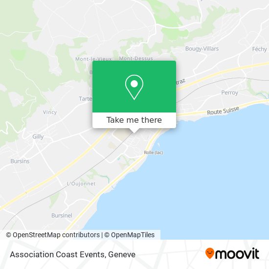Association Coast Events map