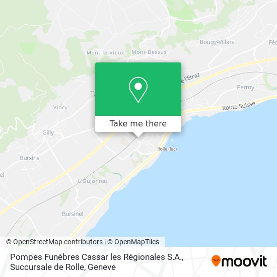 Pompes Funèbres Cassar les Régionales S.A., Succursale de Rolle map