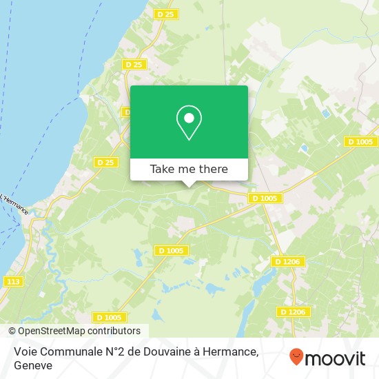 Voie Communale N°2 de Douvaine à Hermance map