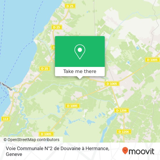 Voie Communale N°2 de Douvaine à Hermance Karte