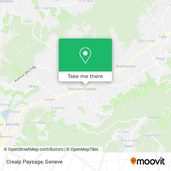 Crealp Paysage map